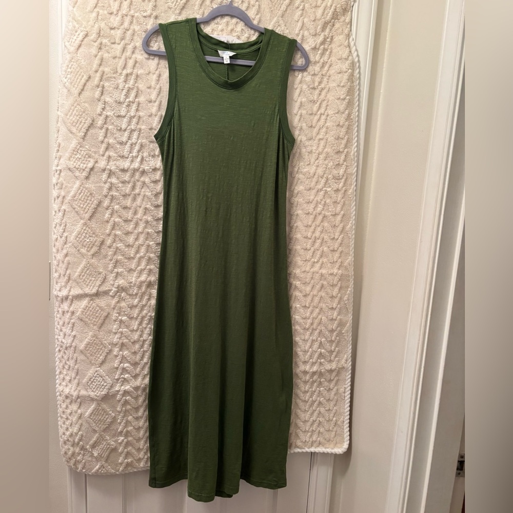 Time and Tru Olive Green Sleeveless Tank Maxi Dress